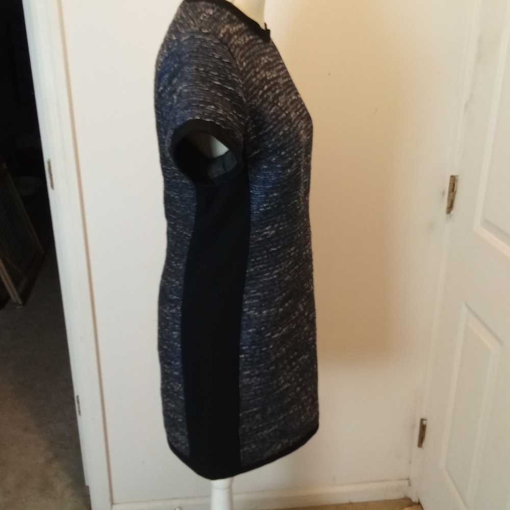 Madewell Black & blue Textured Mini Shift Dress - Picture 3 of 6